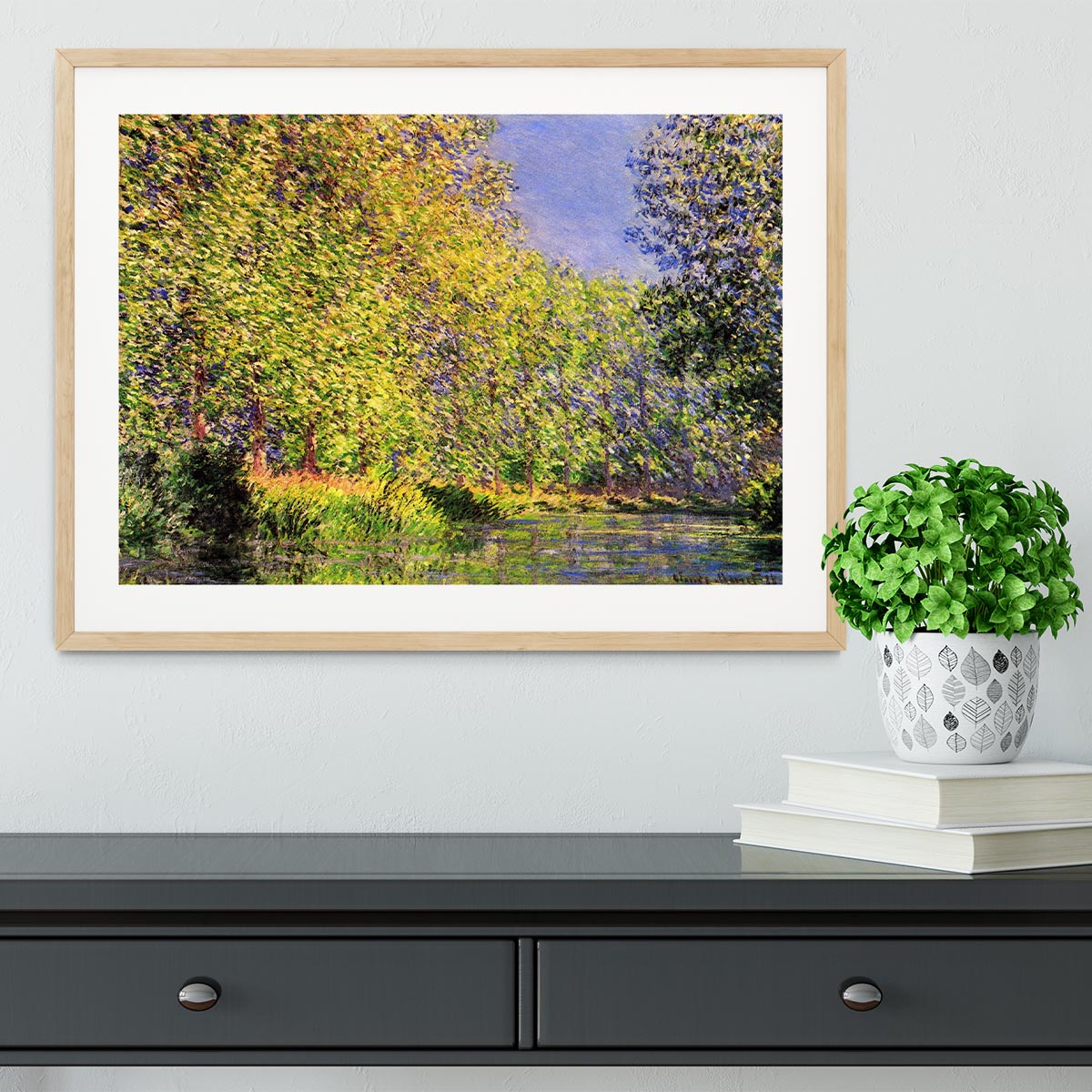 A bend of the Epte Giverny by Monet Framed Print - Canvas Art Rocks - 3