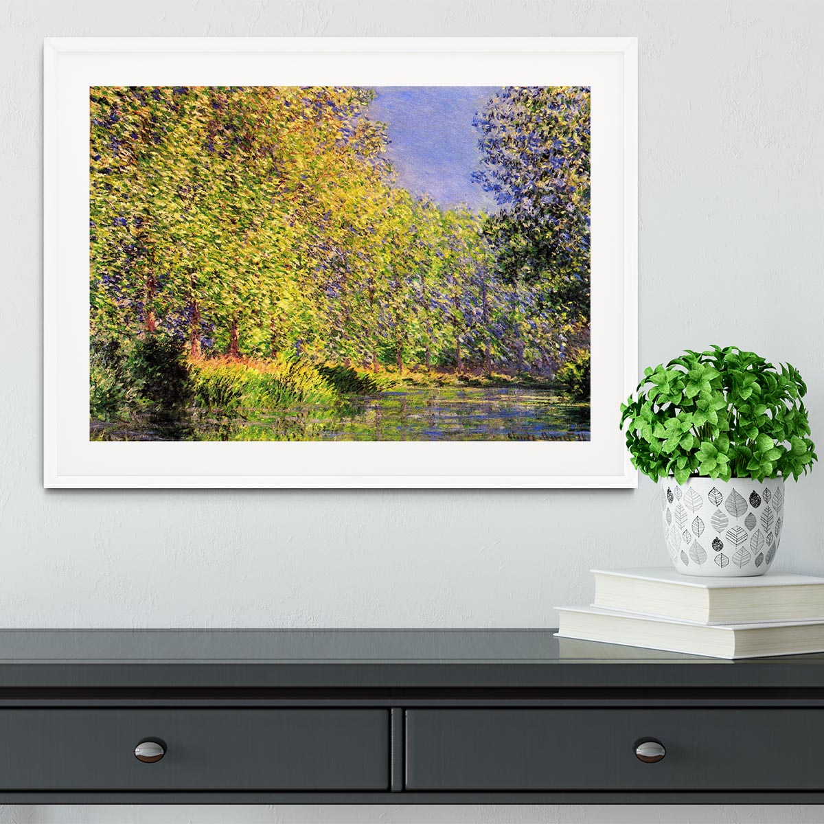 A bend of the Epte Giverny by Monet Framed Print - Canvas Art Rocks - 5