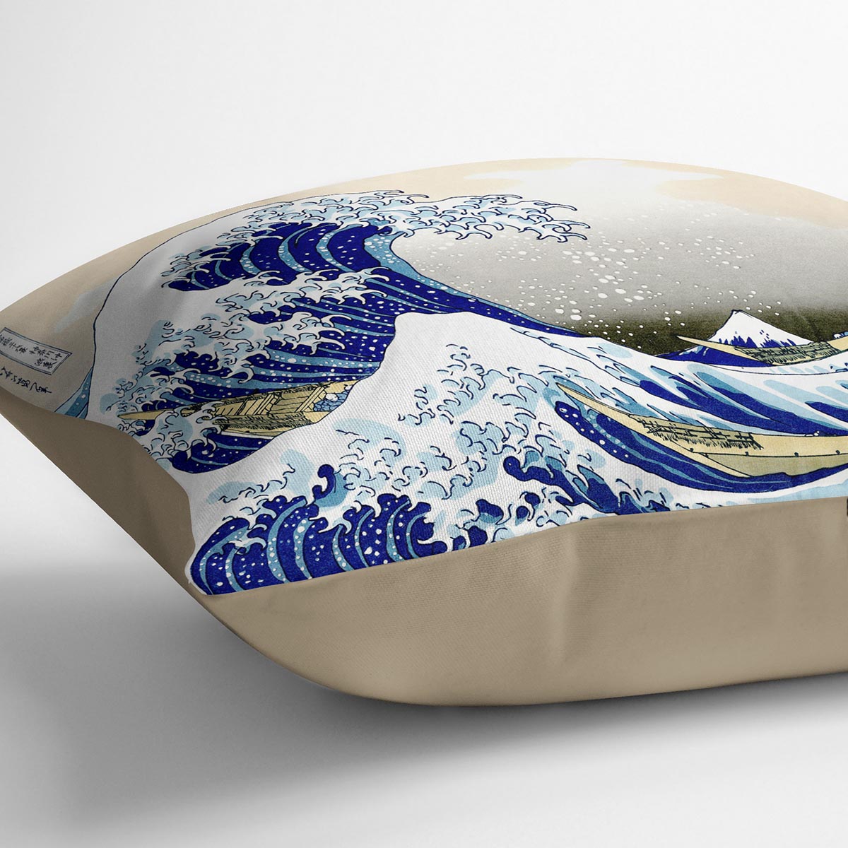 A big wave off Kanagawa by Hokusai Cushion