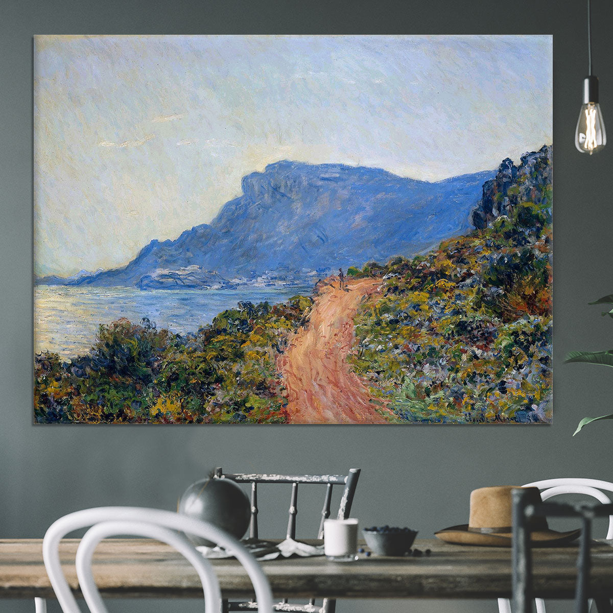 A coastal view with a bay by Monet Canvas Print or Poster - Canvas Art Rocks - 3