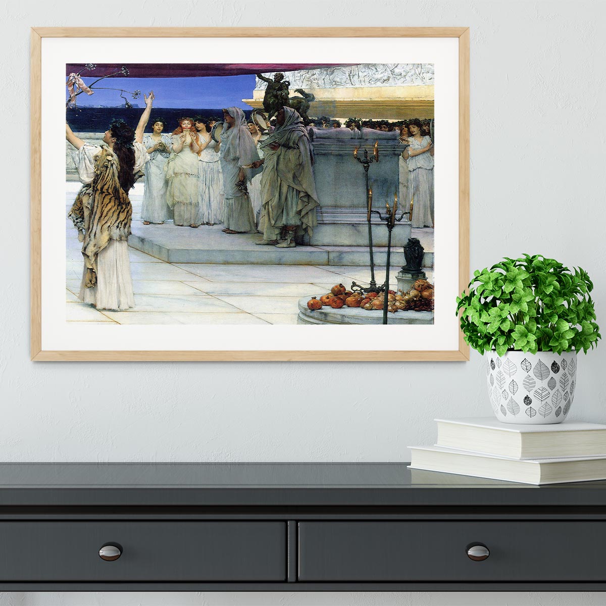 A consecration of Bacchus detail 2 by Alma Tadema Framed Print - Canvas Art Rocks - 3