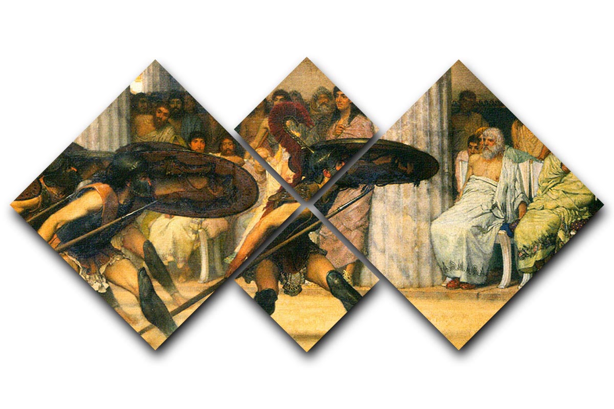 A dance for Phyrrus by Alma Tadema 4 Square Multi Panel Canvas - Canvas Art Rocks - 1