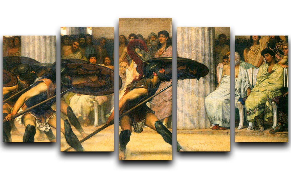 A dance for Phyrrus by Alma Tadema 5 Split Panel Canvas - Canvas Art Rocks - 1