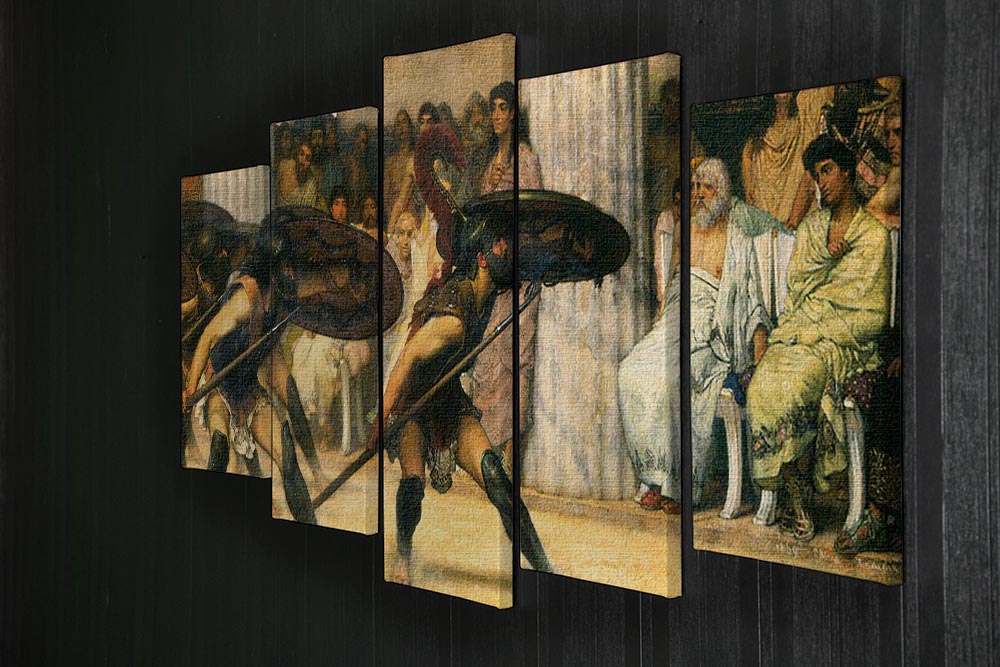 A dance for Phyrrus by Alma Tadema 5 Split Panel Canvas - Canvas Art Rocks - 2