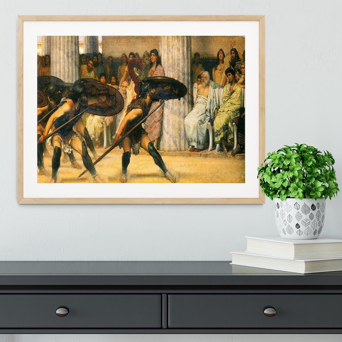 A dance for Phyrrus by Alma Tadema Framed Print - Canvas Art Rocks - 3