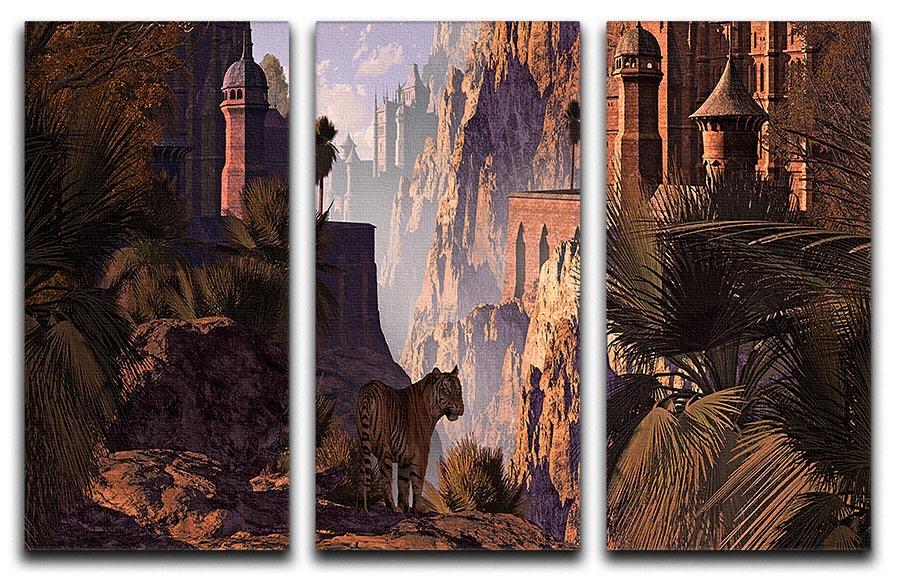 A landscape in India 3 Split Panel Canvas Print - Canvas Art Rocks - 1