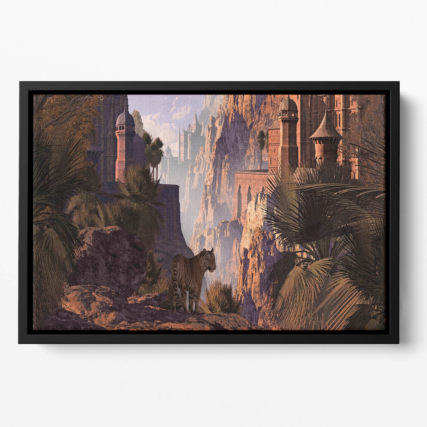 A landscape in India Floating Framed Canvas