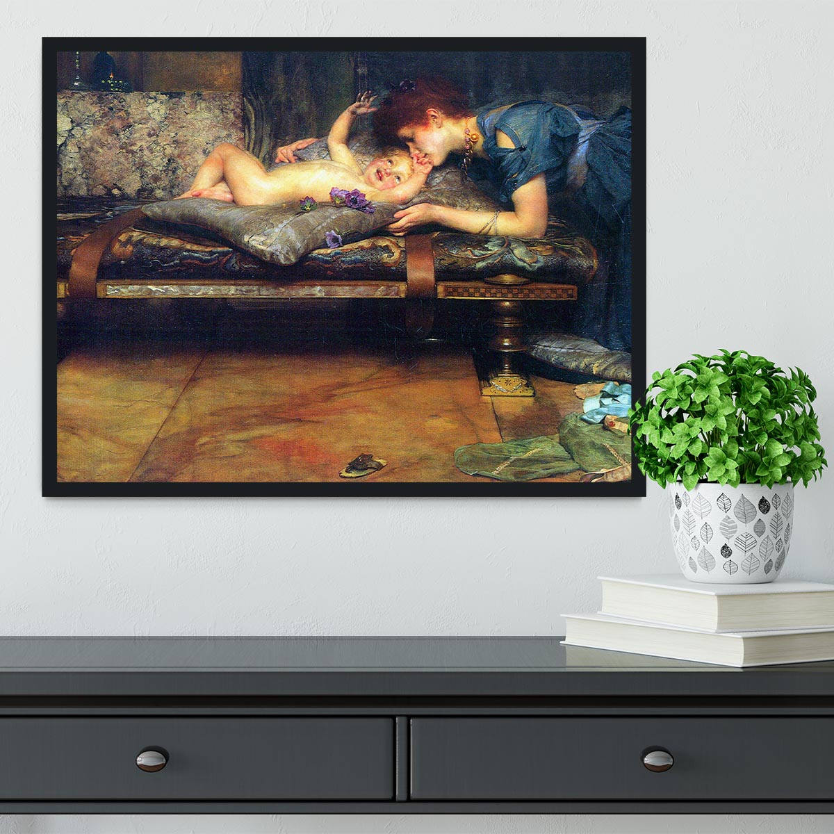 A paradise on earth detail by Alma Tadema Framed Print - Canvas Art Rocks - 2