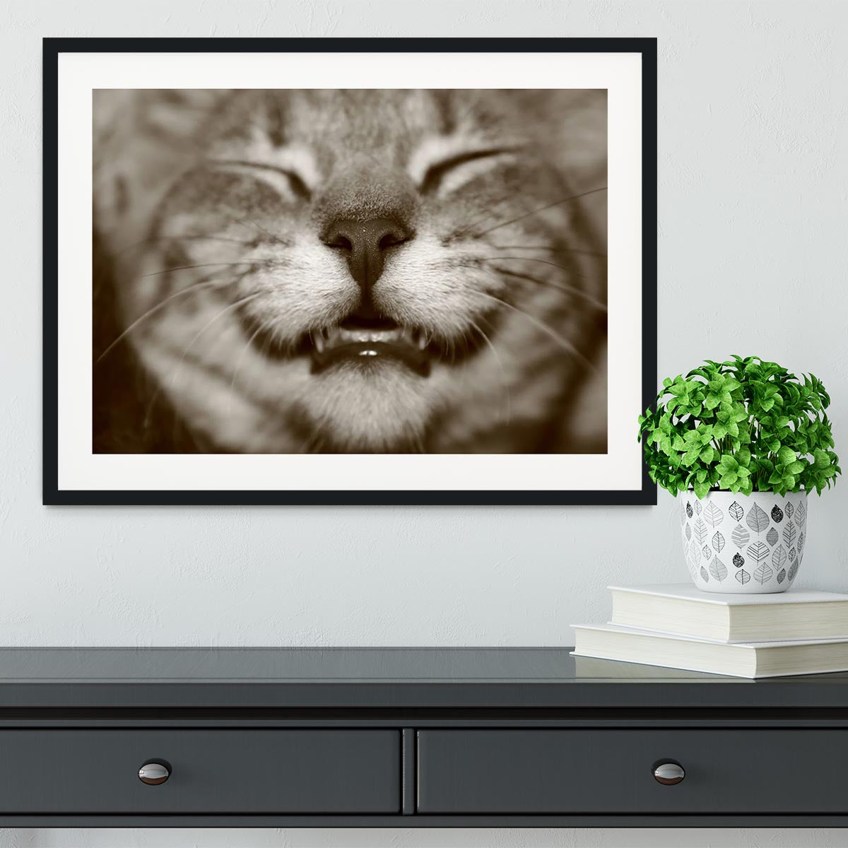 A smiling kitten Framed Print - Canvas Art Rocks - 1