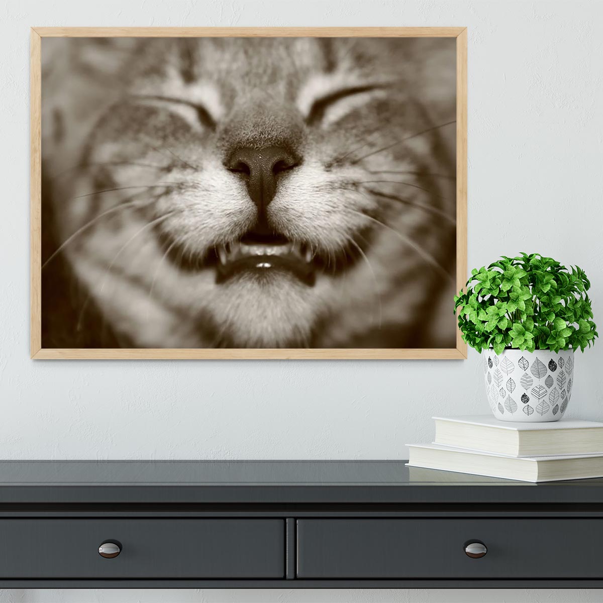 A smiling kitten Framed Print - Canvas Art Rocks - 4