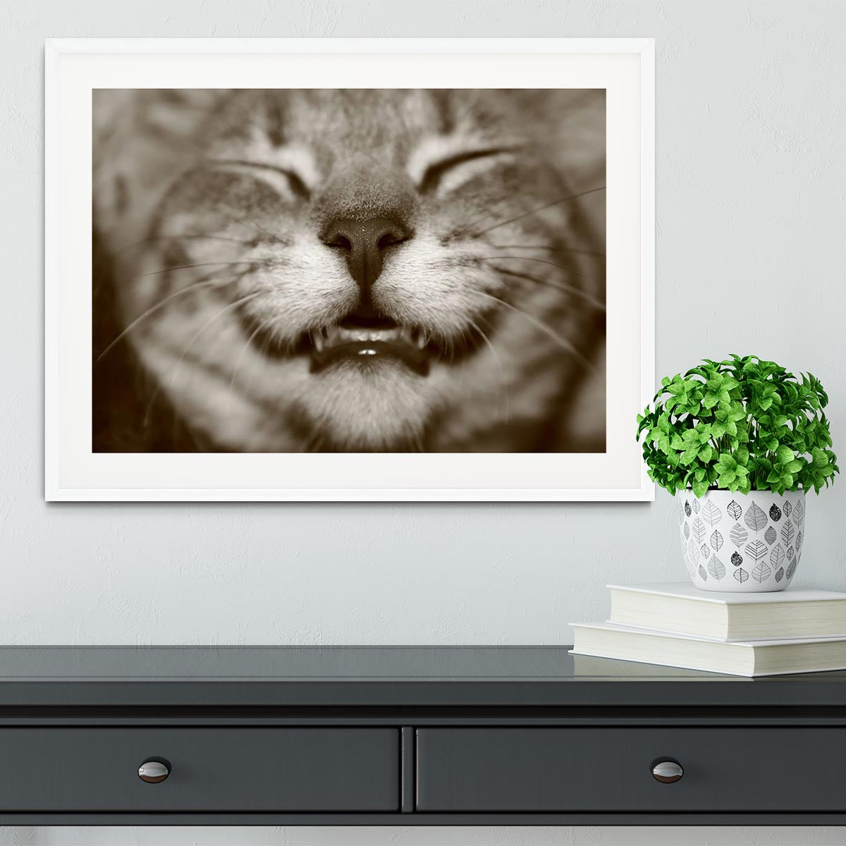 A smiling kitten Framed Print - Canvas Art Rocks - 5
