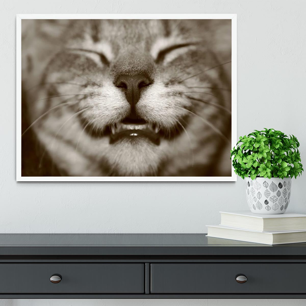 A smiling kitten Framed Print - Canvas Art Rocks -6