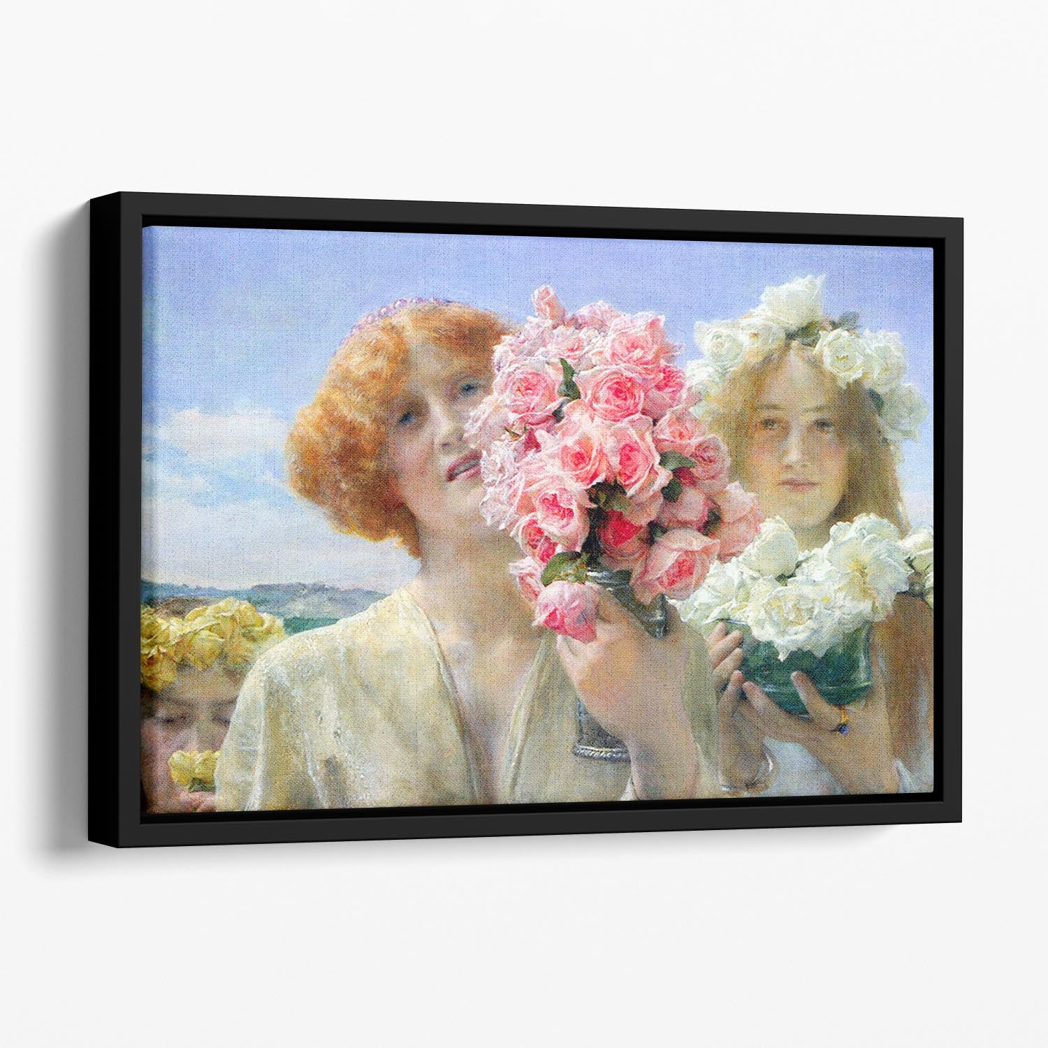 A summer offering by Alma Tadema Floating Framed Canvas - Canvas Art Rocks - 1