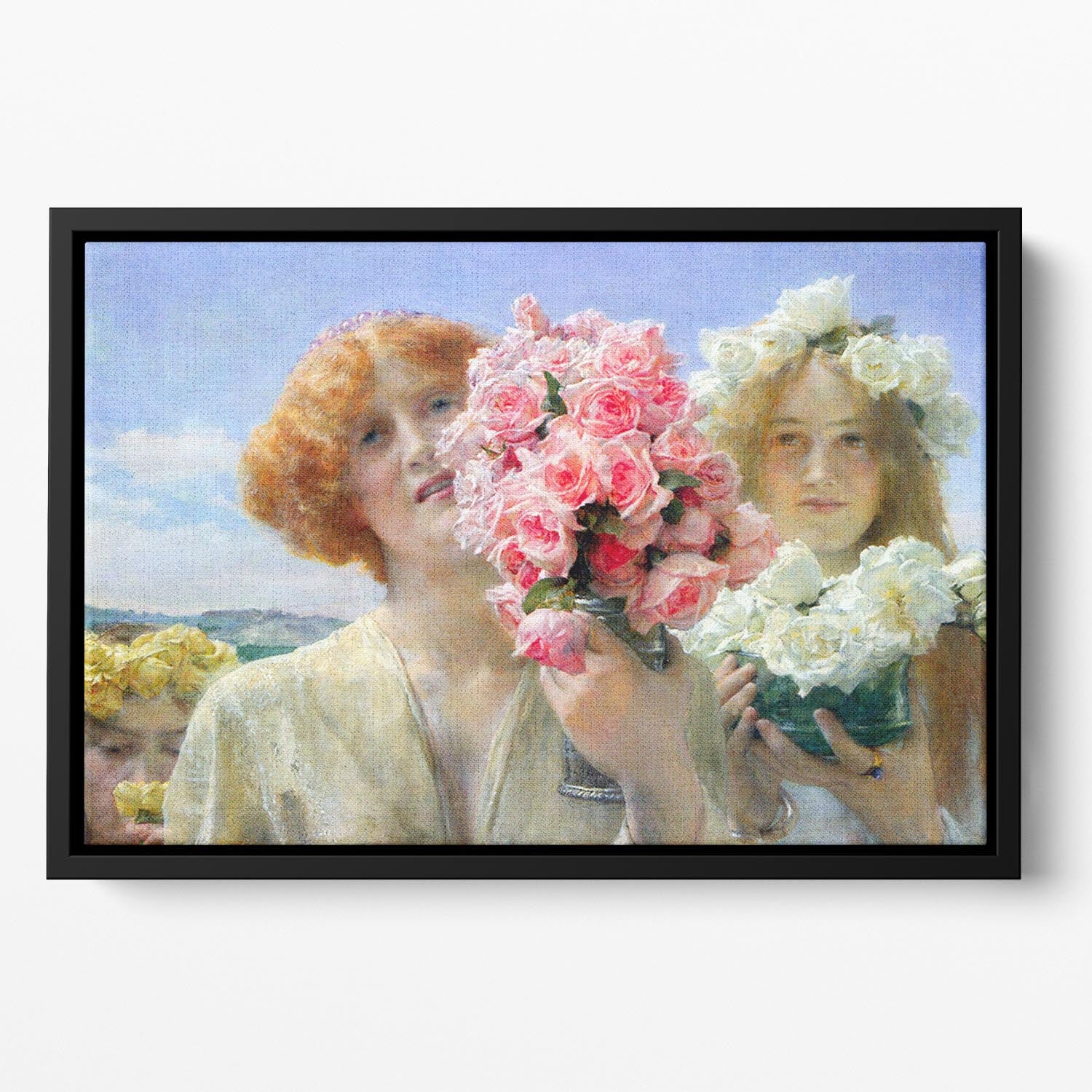 A summer offering by Alma Tadema Floating Framed Canvas - Canvas Art Rocks - 2