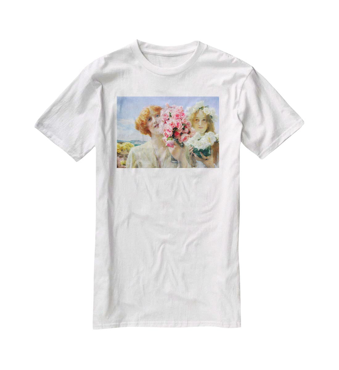 A summer offering by Alma Tadema T-Shirt - Canvas Art Rocks - 5