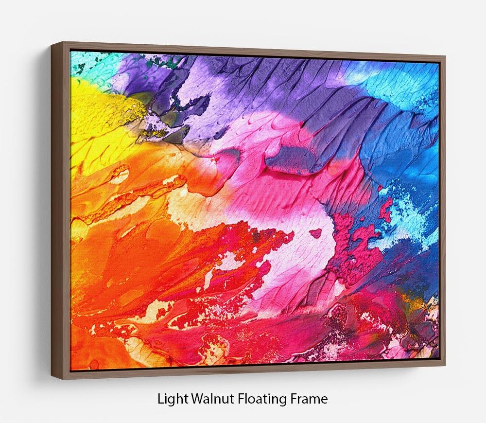 Abstract Oil Paint Floating Frame Canvas