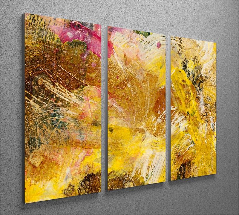 Abstract background by acrylic paint 3 Split Panel Canvas Print - Canvas Art Rocks - 2