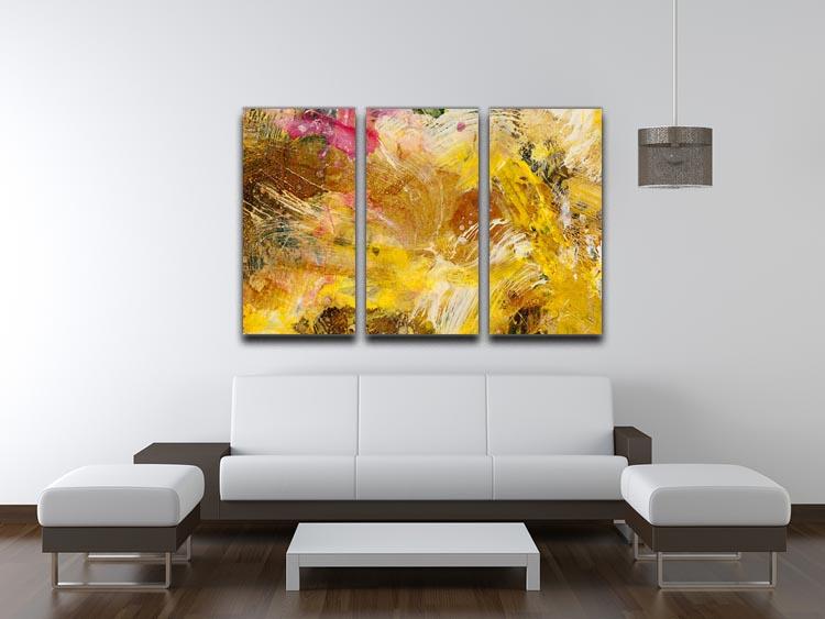 Abstract background by acrylic paint 3 Split Panel Canvas Print - Canvas Art Rocks - 3