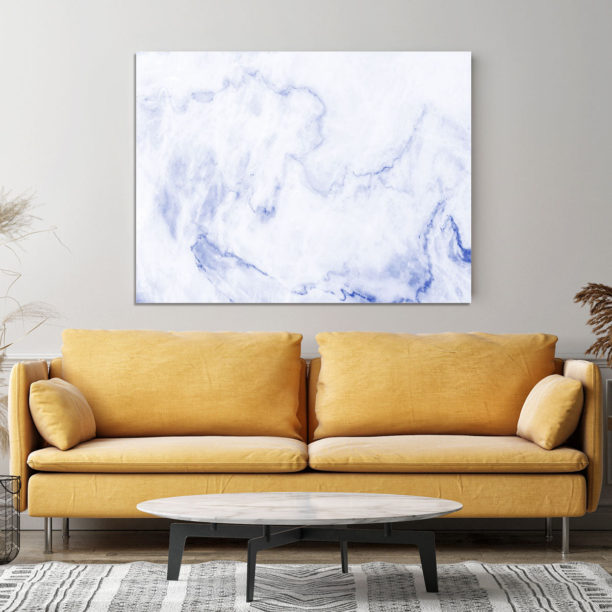 Abstract blue marble patterned Canvas Print or Poster - Canvas Art Rocks - 4