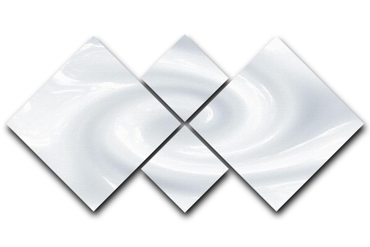 Abstract milk circulation 4 Square Multi Panel Canvas  - Canvas Art Rocks - 1