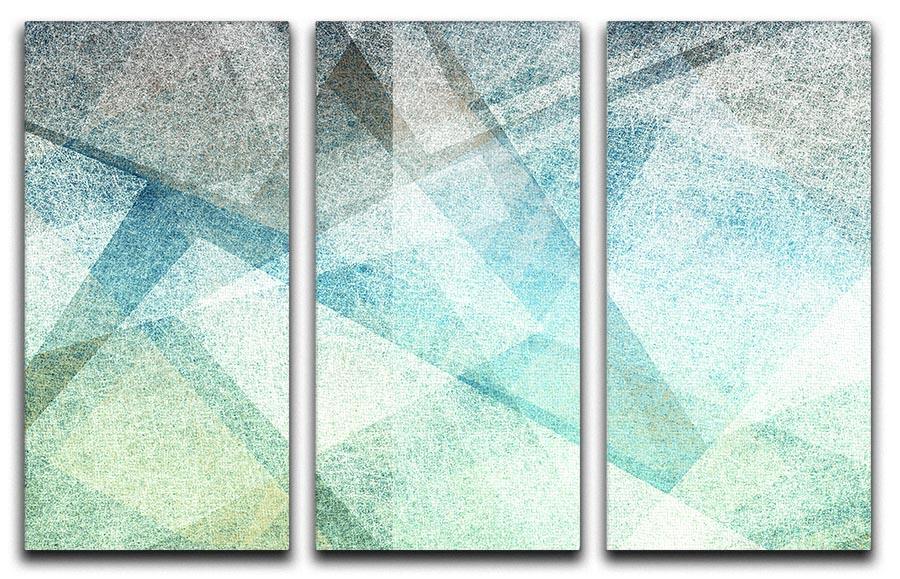 Abstract paper geometric 3 Split Panel Canvas Print - Canvas Art Rocks - 1