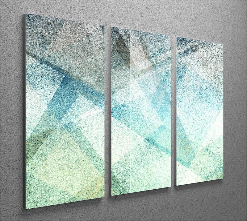 Abstract paper geometric 3 Split Panel Canvas Print - Canvas Art Rocks - 2