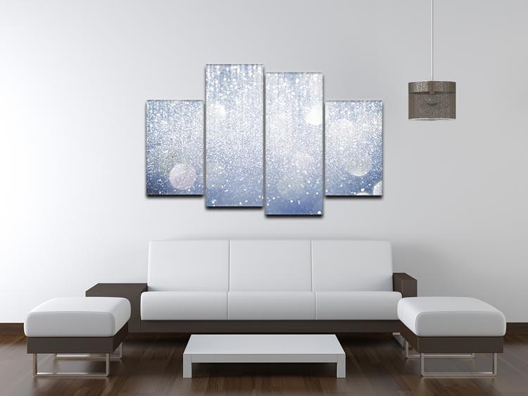 Abstract silver lights 4 Split Panel Canvas  - Canvas Art Rocks - 3