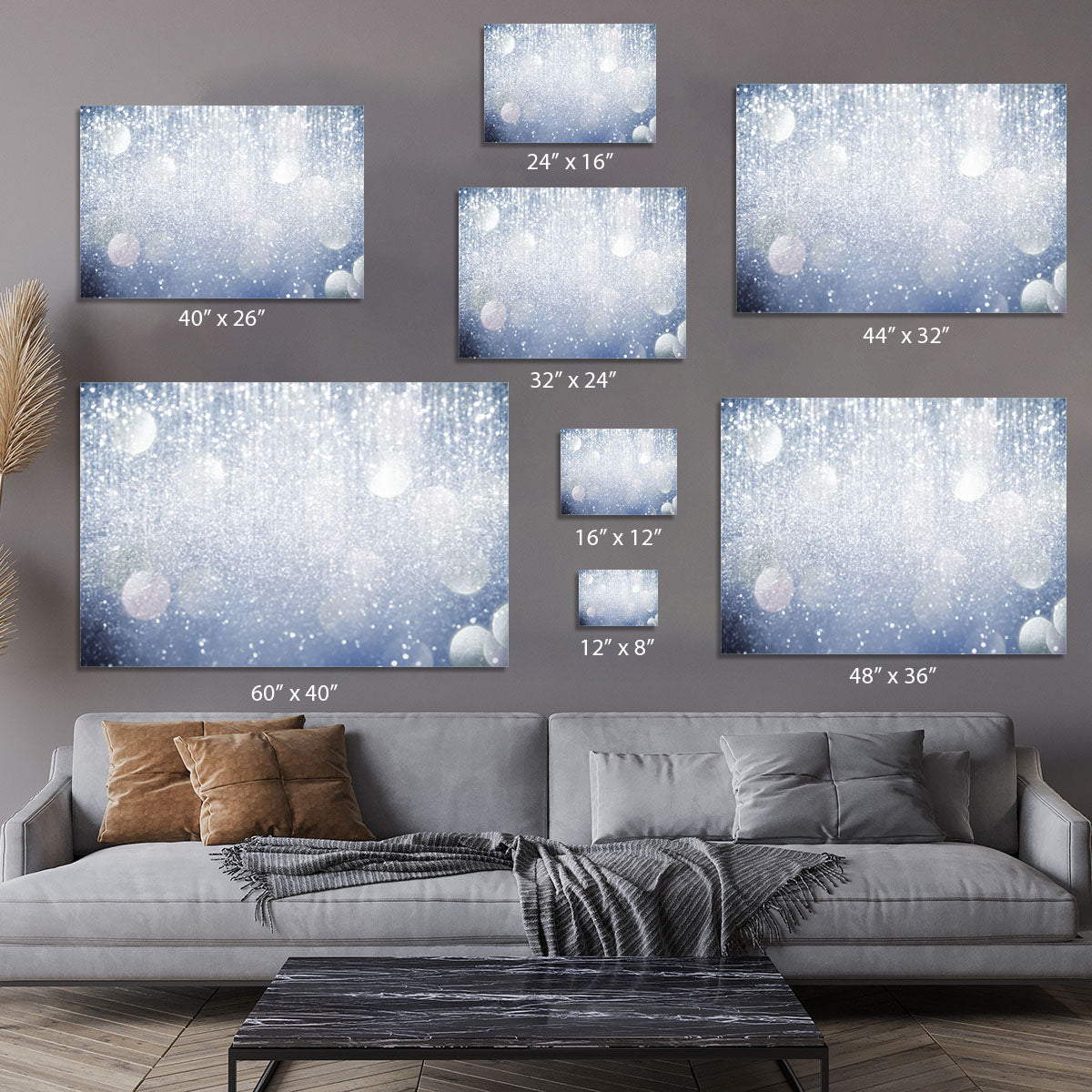 Abstract silver lights Canvas Print or Poster - Canvas Art Rocks - 7