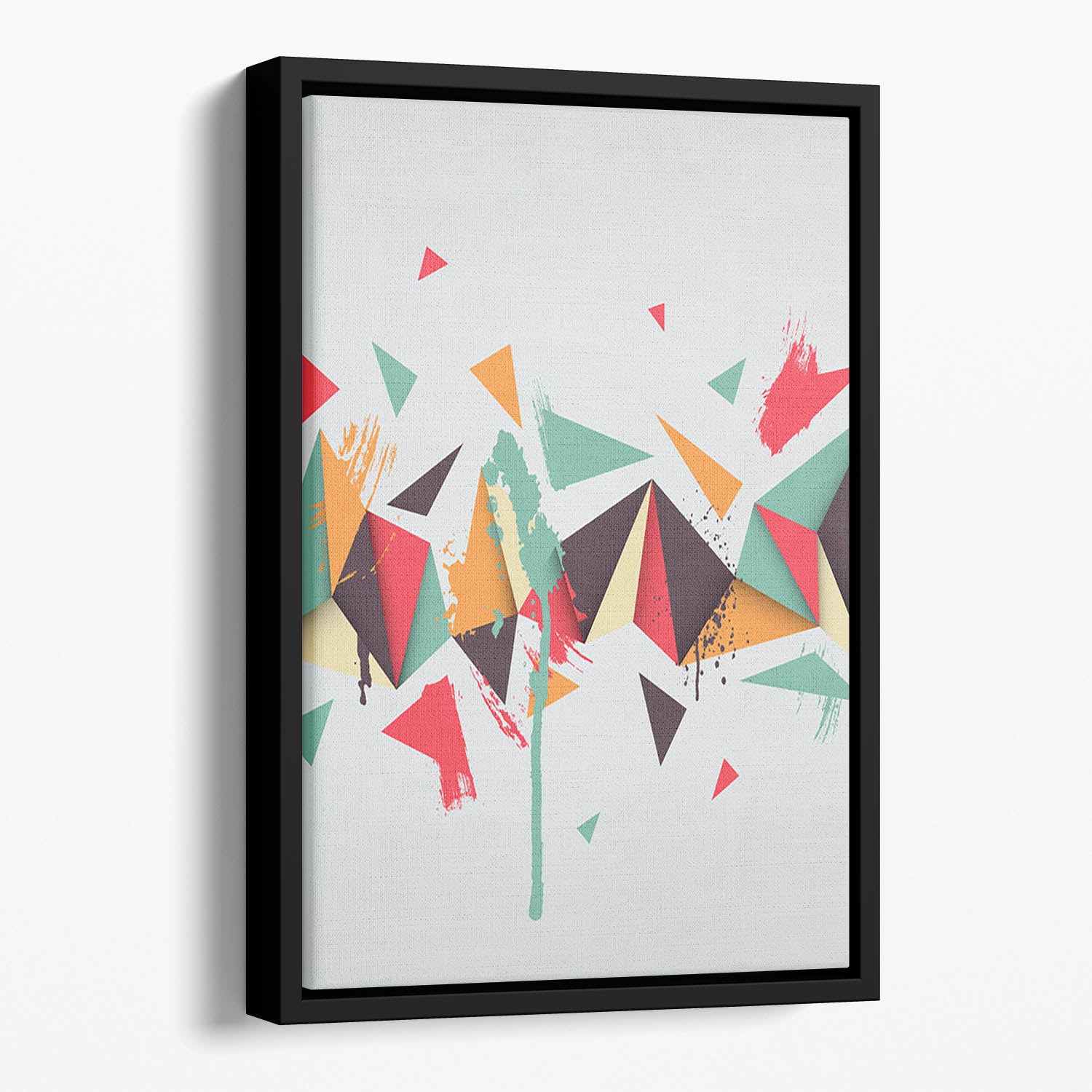 Abstract texture with triangles Floating Framed Canvas