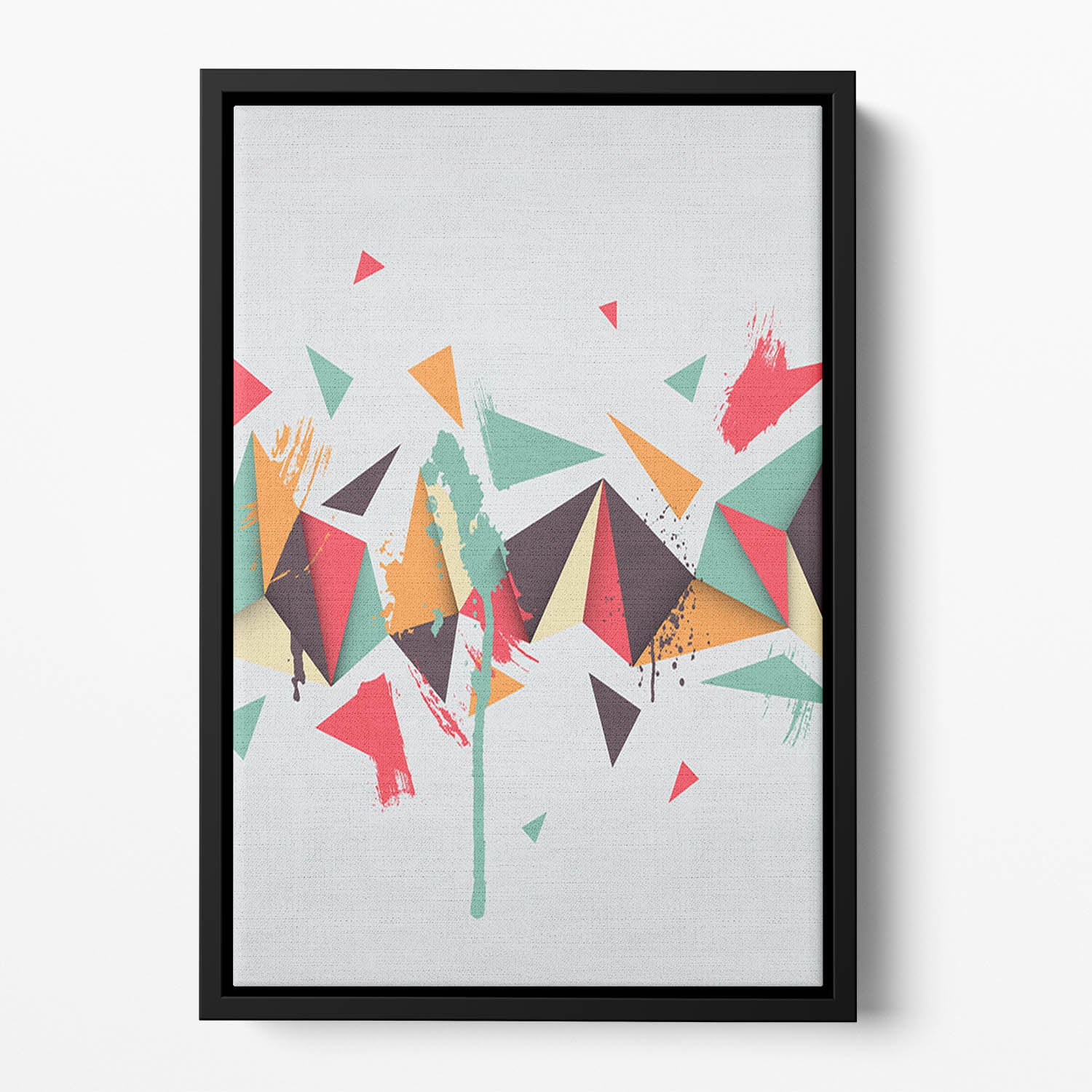 Abstract texture with triangles Floating Framed Canvas