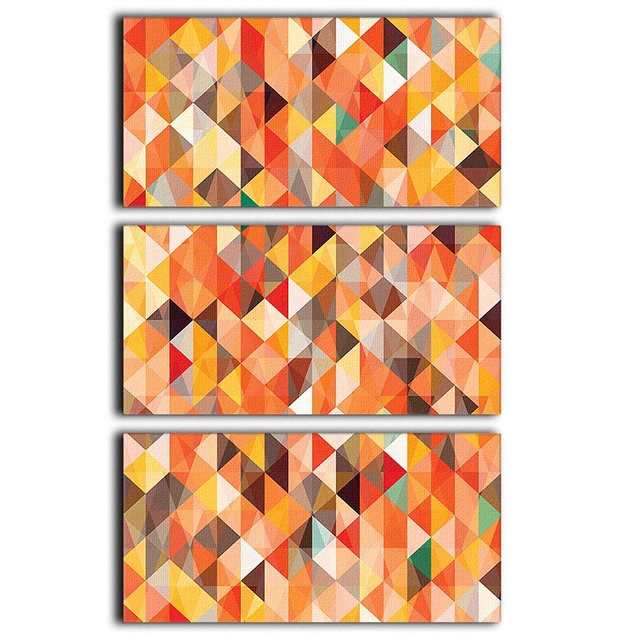 Abstract triangle seamless 3 Split Panel Canvas Print - Canvas Art Rocks - 1