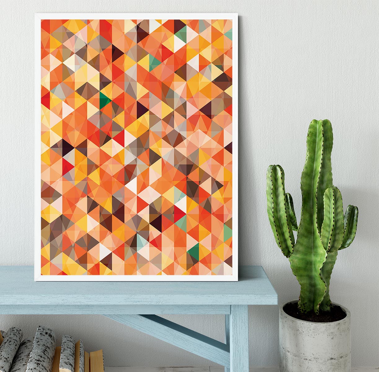 Abstract triangle seamless Framed Print - Canvas Art Rocks -6