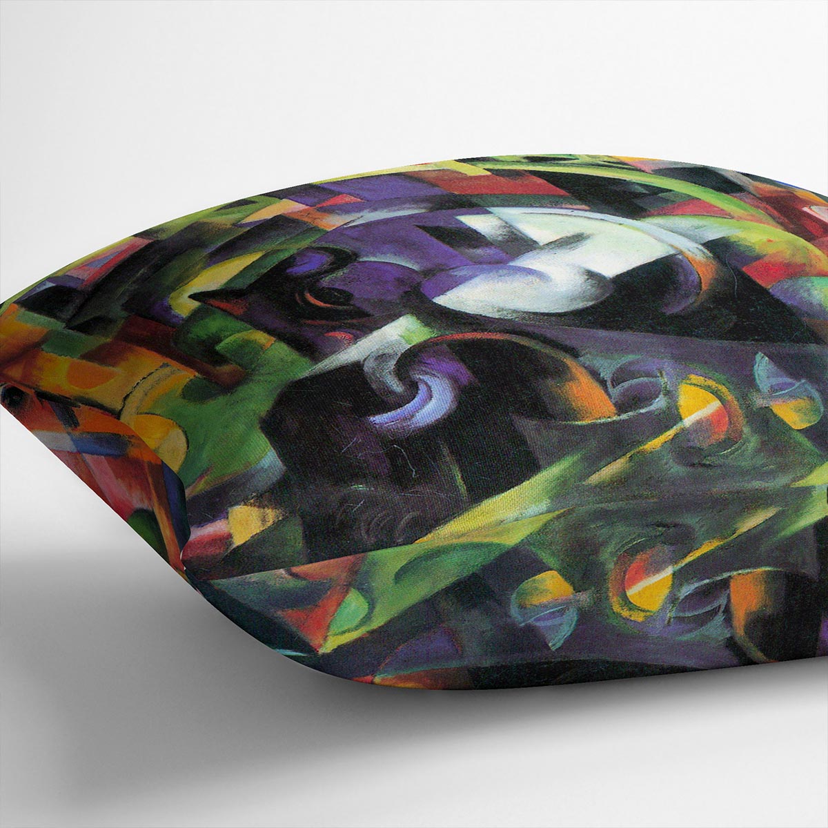 Abstract with cattle by Franz Marc Cushion