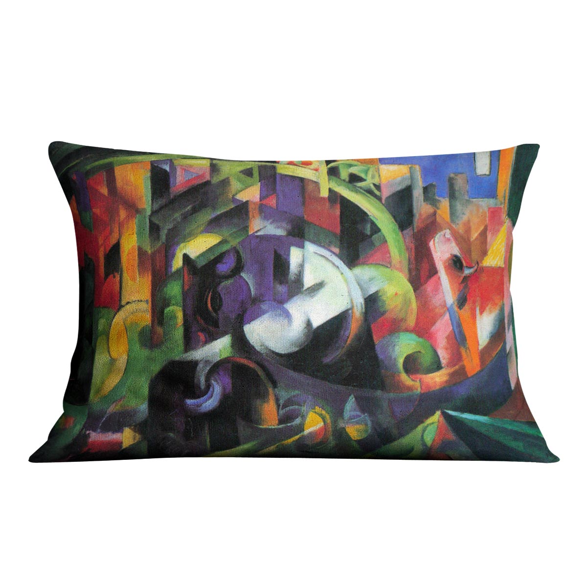 Abstract with cattle by Franz Marc Cushion
