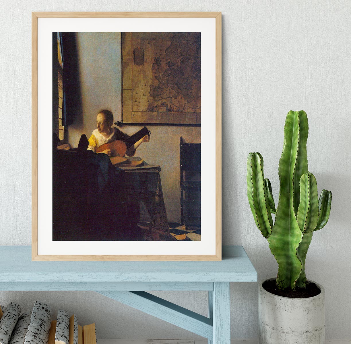 According to the player by Vermeer Framed Print - Canvas Art Rocks - 3
