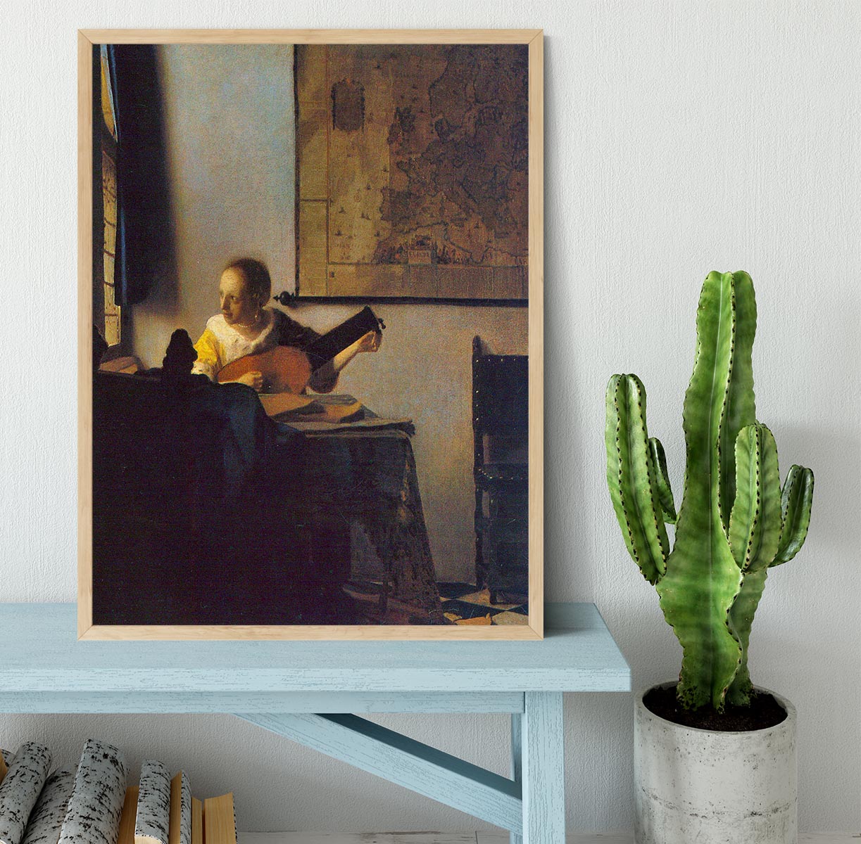 According to the player by Vermeer Framed Print - Canvas Art Rocks - 4