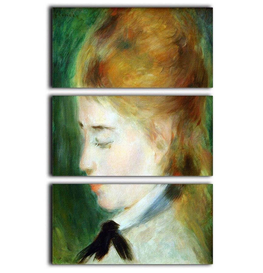 Actress Henriette Henriot by Renoir 3 Split Panel Canvas Print - Canvas Art Rocks - 1