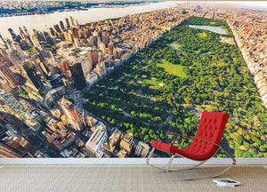 Aerial view looking north up Central Park Wall Mural Wallpaper - Canvas Art Rocks - 2