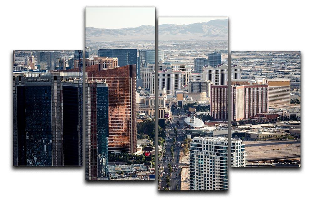 Aerial view of Las Vegas 4 Split Panel Canvas  - Canvas Art Rocks - 1