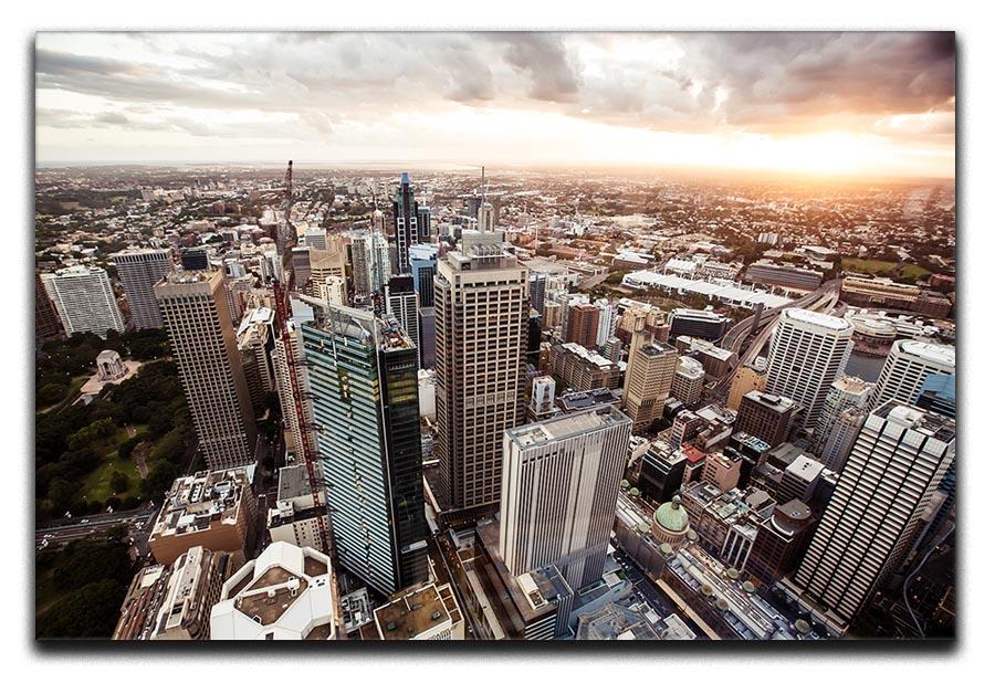 Aerial view of downtown Sydney at sunset Canvas Print or Poster  - Canvas Art Rocks - 1