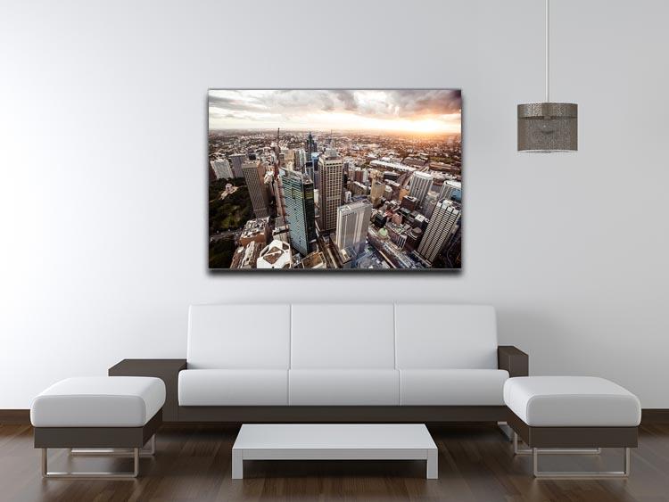 Aerial view of downtown Sydney at sunset Canvas Print or Poster - Canvas Art Rocks - 4