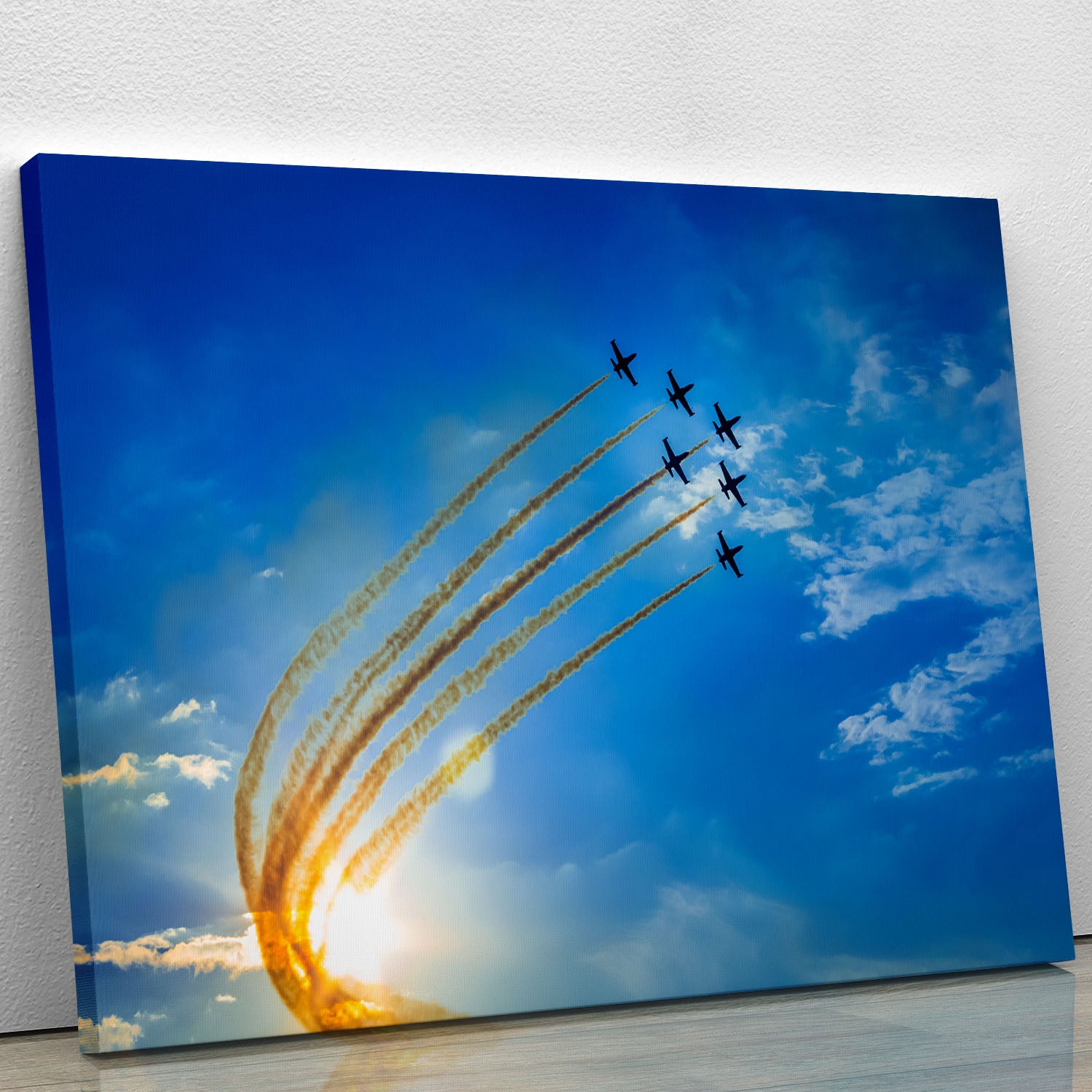 Aerobatic team performs flight Canvas Print or Poster - Canvas Art Rocks - 1