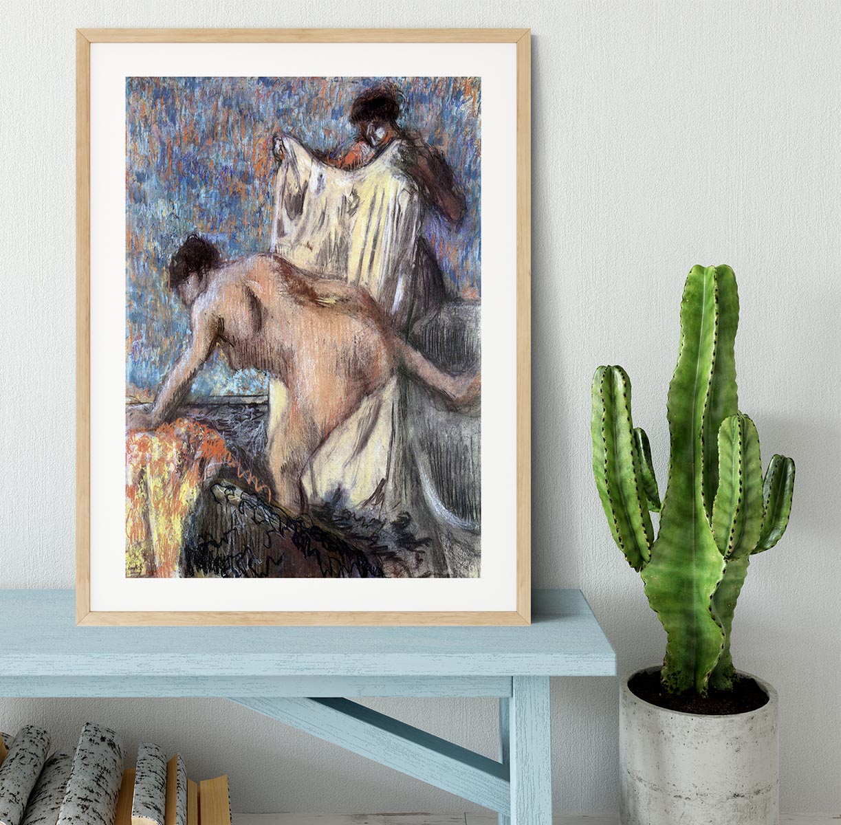 After bathing 3 by Degas Framed Print - Canvas Art Rocks - 3