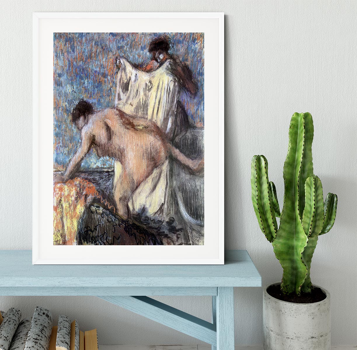After bathing 3 by Degas Framed Print - Canvas Art Rocks - 5