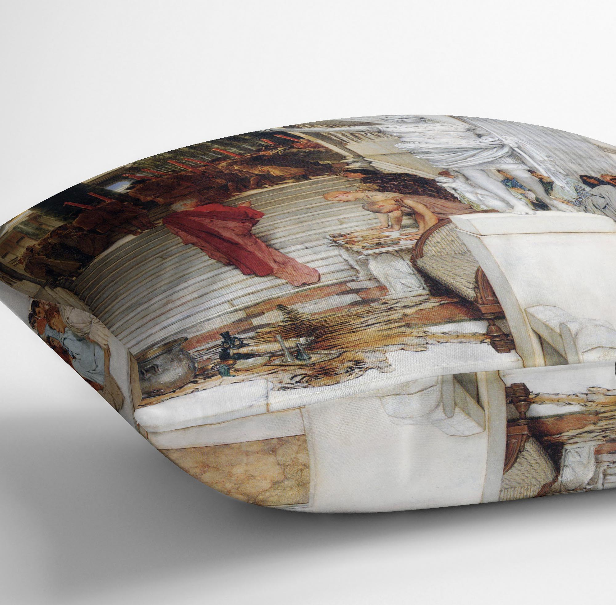 After the Audience by Alma Tadema Cushion - Canvas Art Rocks - 3