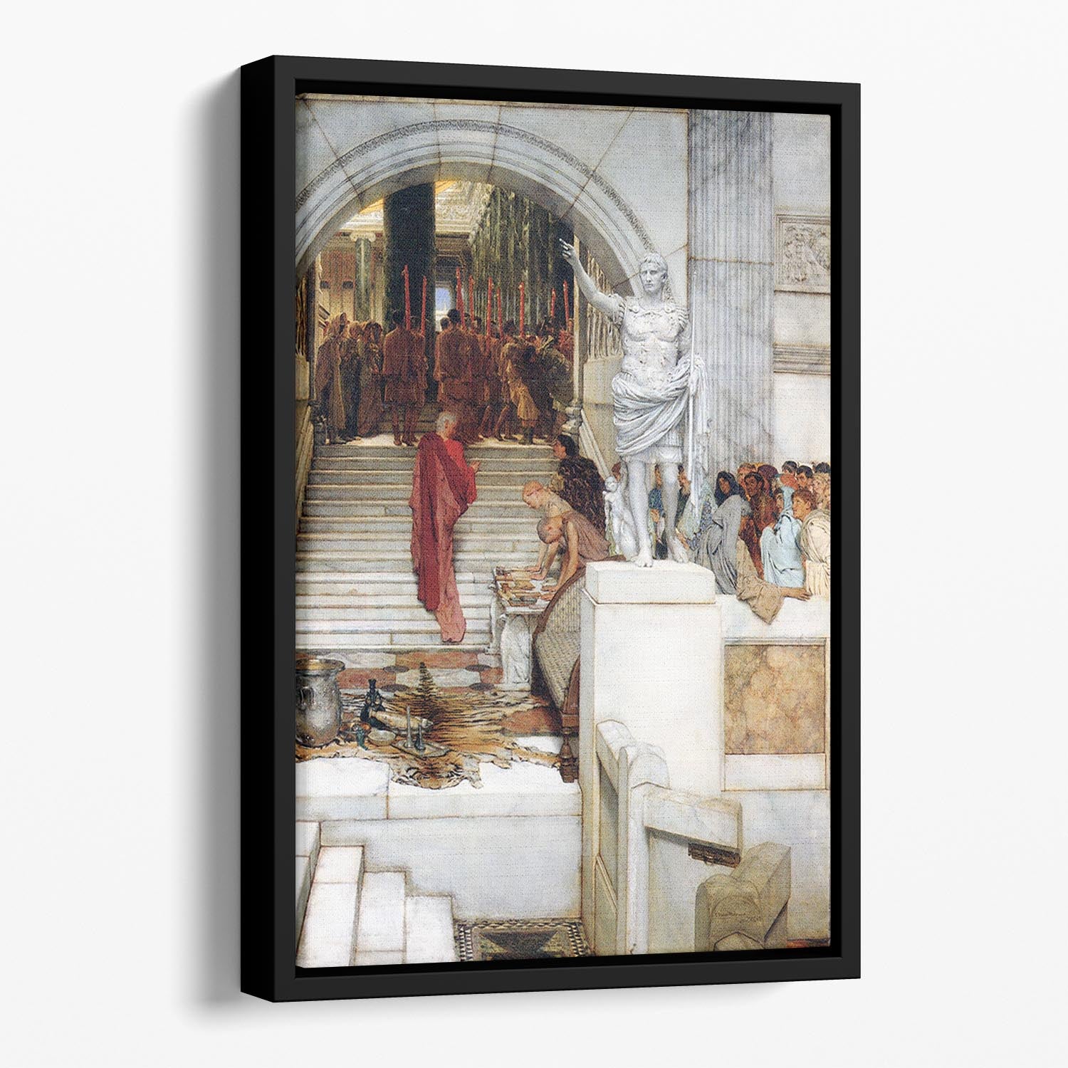 After the Audience by Alma Tadema Floating Framed Canvas - Canvas Art Rocks - 1