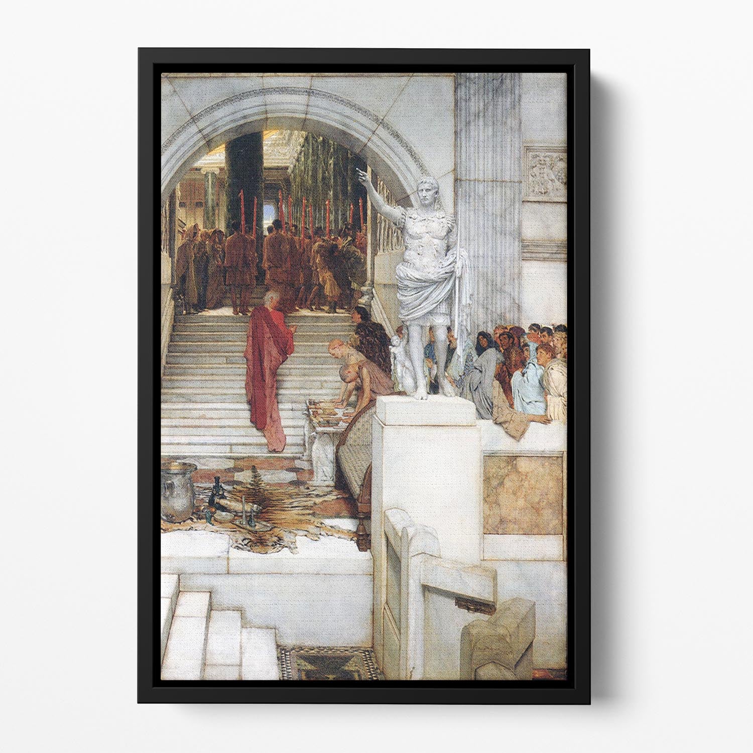 After the Audience by Alma Tadema Floating Framed Canvas - Canvas Art Rocks - 2