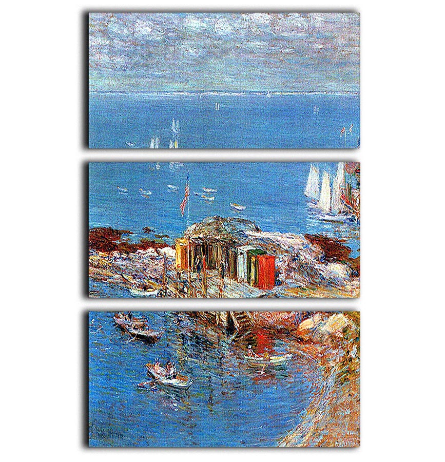 Afternoon in August Appledore by Hassam 3 Split Panel Canvas Print - Canvas Art Rocks - 1