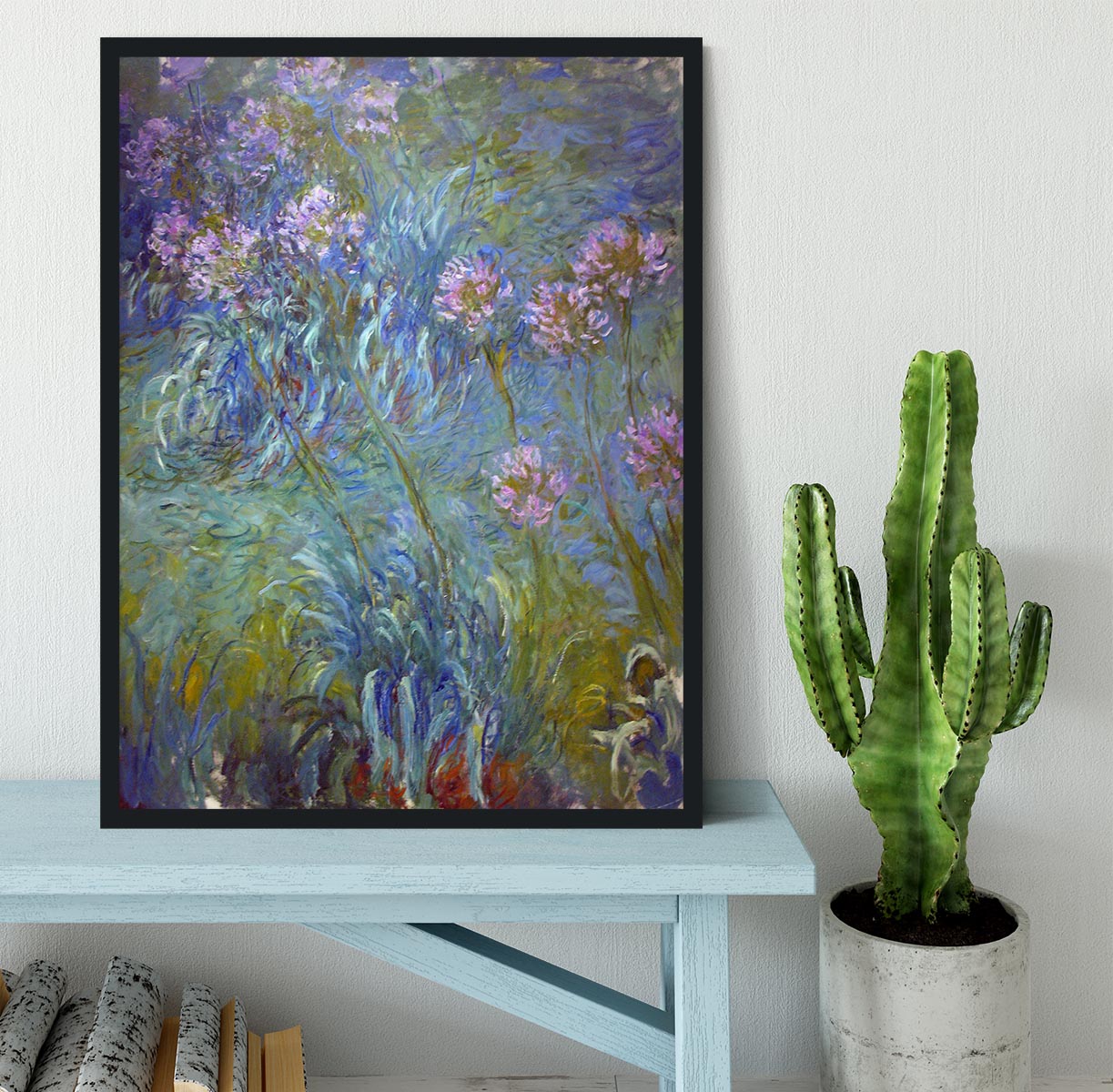 Agapanthus by Monet Framed Print - Canvas Art Rocks - 2
