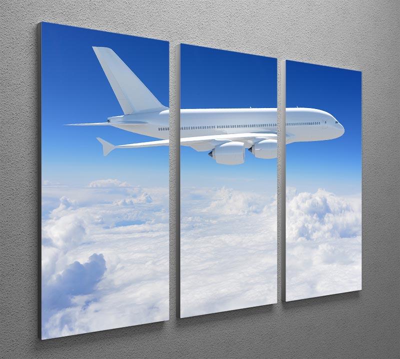 Airplane in the sky 3 Split Panel Canvas Print - Canvas Art Rocks - 2